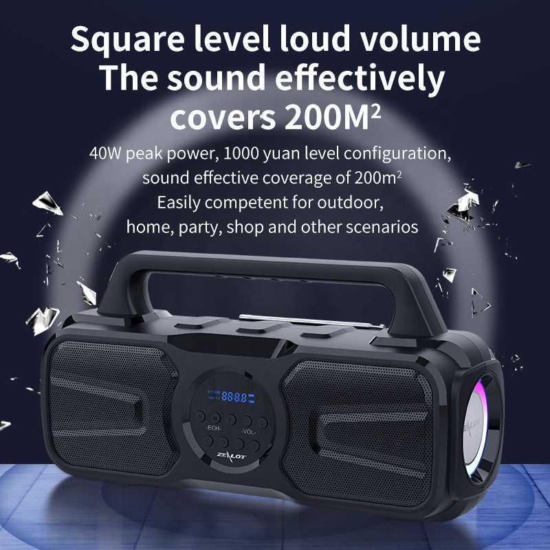 IPX5 Portable Music Center Acoustic System Subwoofer Speaker